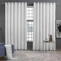 Cortina m&c carol 1,80 x 3,00 voil c/listras e forro - branco