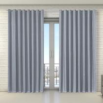 Cortina M30 Tecido Blecaute com Voil Xadrez 2,70m X 2,30m Cortina M30 Tecido Blecaute com Voil Xadrez 2,70m X 2,30m