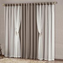 Cortina Mabelle Semi Blackout 2,00m x 1,70m - Avelã