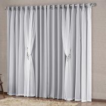 Cortina Mabelle Semi Blackout 3,00m x 2,50m - Cinza