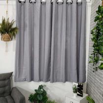 Cortina Madras 170x260 Cinza - Beca Decor