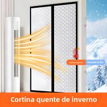 Cortina Magnética Grossa Para Porta, À Prova De Vento Para O Inverno, Fácil De Instalar, Sem
