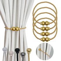 Cortina magnética Tiebacks HIASTRA Modern Handmade Rope Gold Cortina magnética Tiebacks HIASTRA Modern Handmade Rope Gold