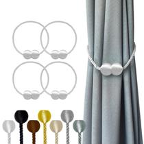Cortina magnética Tiebacks Hion White, pacote com 4 para decoração de casa