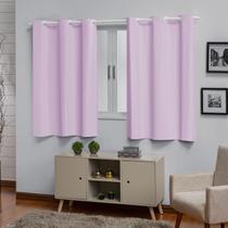 Cortina Menina 2,20 X 1,30 Quarto Infantil Blackout Rosa PVC