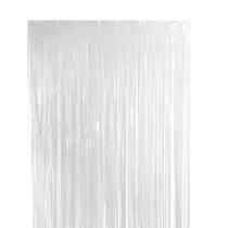 Cortina metalizada branca 100 x 200 cm c/01un