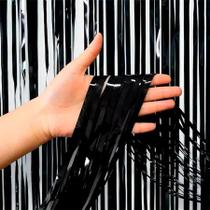 Cortina Metalizada de Franja Escolha sua Cor Preferida para Decoração