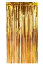 Cortina Metalizada Decor 1x2Mt Dourado Make