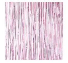 Cortina Metalizada Decoração Rosa Bebê 100x200cm - 01 unid