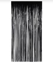 Cortina Metalizada Decorativa 1x2Metros Preto Make