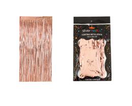 Cortina Metalizada Silver Plastic 100x200cm Rose Gold