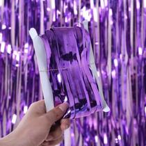 Cortina Metalizada Violeta 1,90cm X 1,00cm