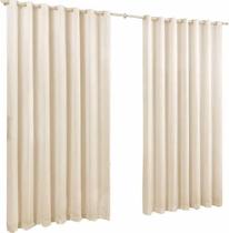 Cortina Microfibra 6,00X2,50 Palha Ilhós Cromado Quadrado. Cortina Microfibra 6,00X2,50 Palha Ilhós Cromado Quadrado.