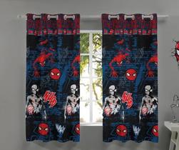 Cortina Microfibra Infantil Spider Man 1,50 m x 1,80 Com 2 peças