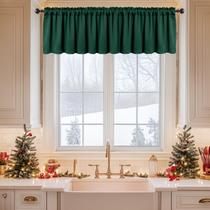 Cortina MIULEE Valance com isolamento térmico com haste Pocket 107x46 cm