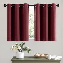 Cortina MIULEE Vermelha Borgonha com isolamento térmico 102x91 cm Cortina MIULEE Vermelha Borgonha com isolamento térmico 102x91 cm