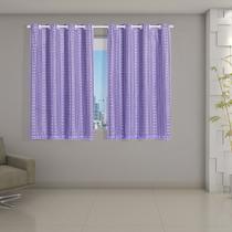 Cortina Model M10 Blackout Com Voil Xadrez 2,00cm X 1,40cm