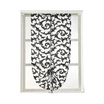 Cortina Moderna Branca E Preta Para Cozinha, Curta, Com Laço, Tratamento De Janela Balão, Painel - LEEJOOM Cortina Moderna Branca E Preta Para Cozinha, Curta, Com Laço, Tratamento De Janela Balão, Painel - LEEJOOM