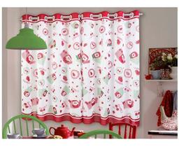 Cortina Moranguinho 2,20X1,20 100% Poliéster (Com Ilhós) Cortina Moranguinho 2,20X1,20 100% Poliéster (Com Ilhós)