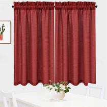 Cortina NANAN Waffle Bordô 76x114 cm - Conjunto com 2 Painéis Cortina NANAN Waffle Bordô 76x114 cm - Conjunto com 2 Painéis