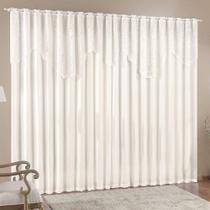 Cortina Nicole 3 Metros Palha Tecido Microfibra Com Renda Floral Sala Quarto Cortina Nicole 3 Metros Palha Tecido Microfibra Com Renda Floral Sala Quarto