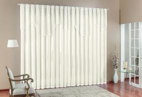 Cortina Nicole Varão Simples 3,00m x 2,50m Microfibra com Renda Palha Cortina Nicole Varão Simples 3,00m x 2,50m Microfibra com Renda Palha
