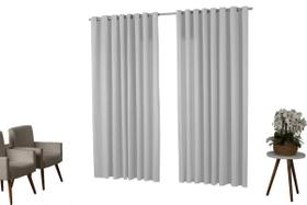 Cortina Oxford 3,00X2,50 Sala Quarto Porta Branco