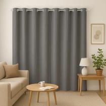 Cortina Oxford 3,00x2,50 Sala Quarto Porta Cinza