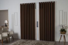 Cortina Oxford 3,00x2,50 Sala Quarto Porta Marrom