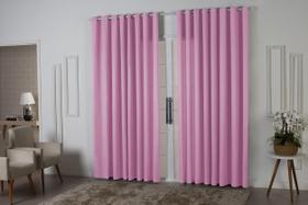 Cortina Oxford 3,00x2,50 Sala Quarto Porta Rosa - Sofisticada Moda Casa