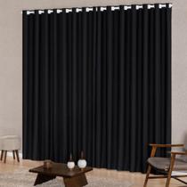 Cortina Oxford Preto 6.00 X 2.70 Para Sala / Quarto