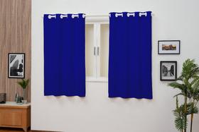 Cortina Oxford Tecido 2,00x1,40 sala/quarto-Azul Royal