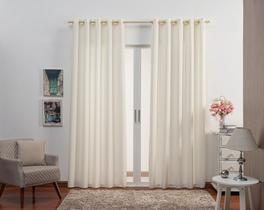Cortina Oxford Tecido 3,00x2,00 sala/quarto-Palha Cortina Oxford Tecido 3,00x2,00 sala/quarto-Palha