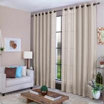 CORTINA PALHA CAMILA COM RENDA 2,70m x 3,00m - M&C CORTINAS