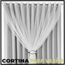 cortina para apartamento Fiori corta luz 5,00 x 2,50 branco