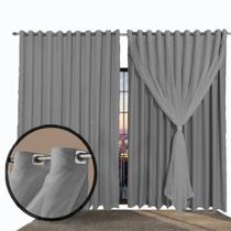 cortina para apartamento varao Veneza 2,80 x 2,30 voal palha