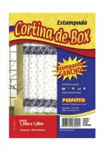 Cortina para banheiro box estampada 1,38m x 1,80m - Perfetto