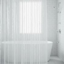 Cortina Para Banheiro Transparente Box 1,80x2,00 Varão Extensível De 70 A 120cm Banho Chuveiro Cortina Para Banheiro Transparente Box 1,80x2,00 Varão Extensível De 70 A 120cm Banho Chuveiro