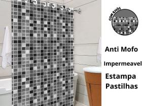 Cortina Para Box Pvc Impermeável Antimofo 1,38x1,98m