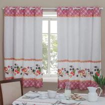 Cortina para Cozinha 2,00x1,40 Casa D'oro Sultan Amora