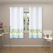 Cortina para cozinha 2,20 x 1,45 decorativa estampada janela
