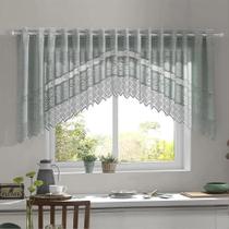 Cortina Para Cozinha De Renda Cascata - Interlar Pistache Cortina Para Cozinha De Renda Cascata - Interlar Pistache