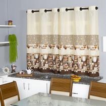 Cortina para Cozinha em Oxford - 2,40x1,30 - Feffo Cortinas