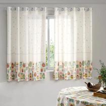 Cortina Para Cozinha Ilhós Dohler Olga 200 cm x 120 cm Cortina Para Cozinha Ilhós Dohler Olga 200 cm x 120 cm