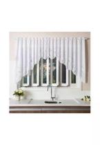 Cortina para Cozinha Interlar 300x100 cm Renda Cascata Tulipinha Branca Cortina para Cozinha Interlar 300x100 cm Renda Cascata Tulipinha Branca