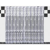 Cortina para Cozinha Nova Karla 2m x 1,20m Renda Branco Cortina para Cozinha Nova Karla 2m x 1,20m Renda Branco