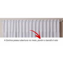 Cortina para Cozinha Renda Branca 2,00x1,20m Corujinhas c/ Bandô - Interlar