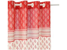 Cortina para Cozinha Vermelha Santista Toscana Lorena 2,6x1,4m