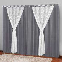 Cortina para Decoração 3mx2,50m Rendada Marrocos