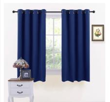 Cortina para Janela de Sala Quarto Cozinha Tecido Oxford 2,80 X 1,80, decoração Para Sua Casa azul - CORTINAS-HOUSE